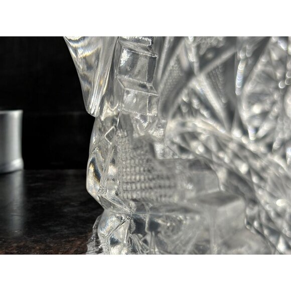 2 Vintage Eapg Crystal Clear Glass Nappy Dish Saw tooth edge Deep Cut - Picture 3 of 13